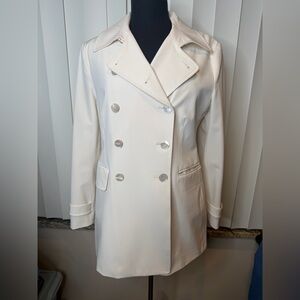 Jenne Maac Elegant Beige Double-Breasted Women's Coat Size Medium 8